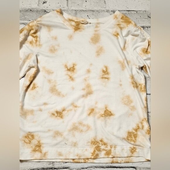 Anthropologie Jane & Delancey Tie-Dye Crewneck Sweatshirt with Ruched Sleeves - Picture 6 of 11